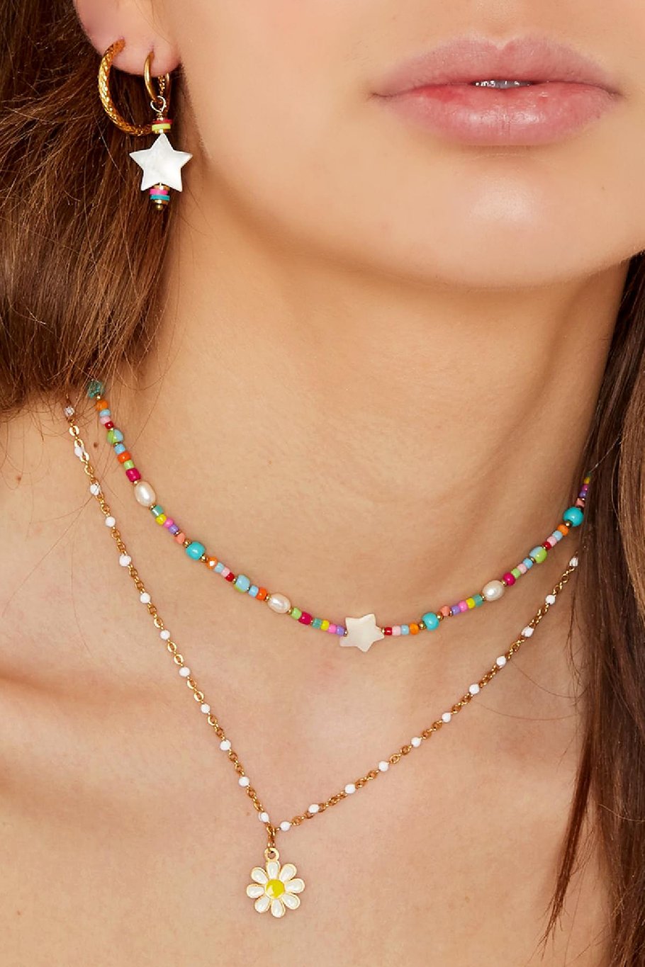 Collar estrella de colores - colección #summergirls Multicolor Glass Imagen3